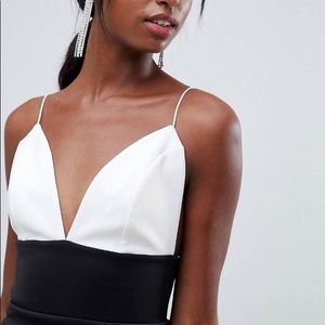 *NWT* ASOS DESIGN tall mono plunge maxi dress